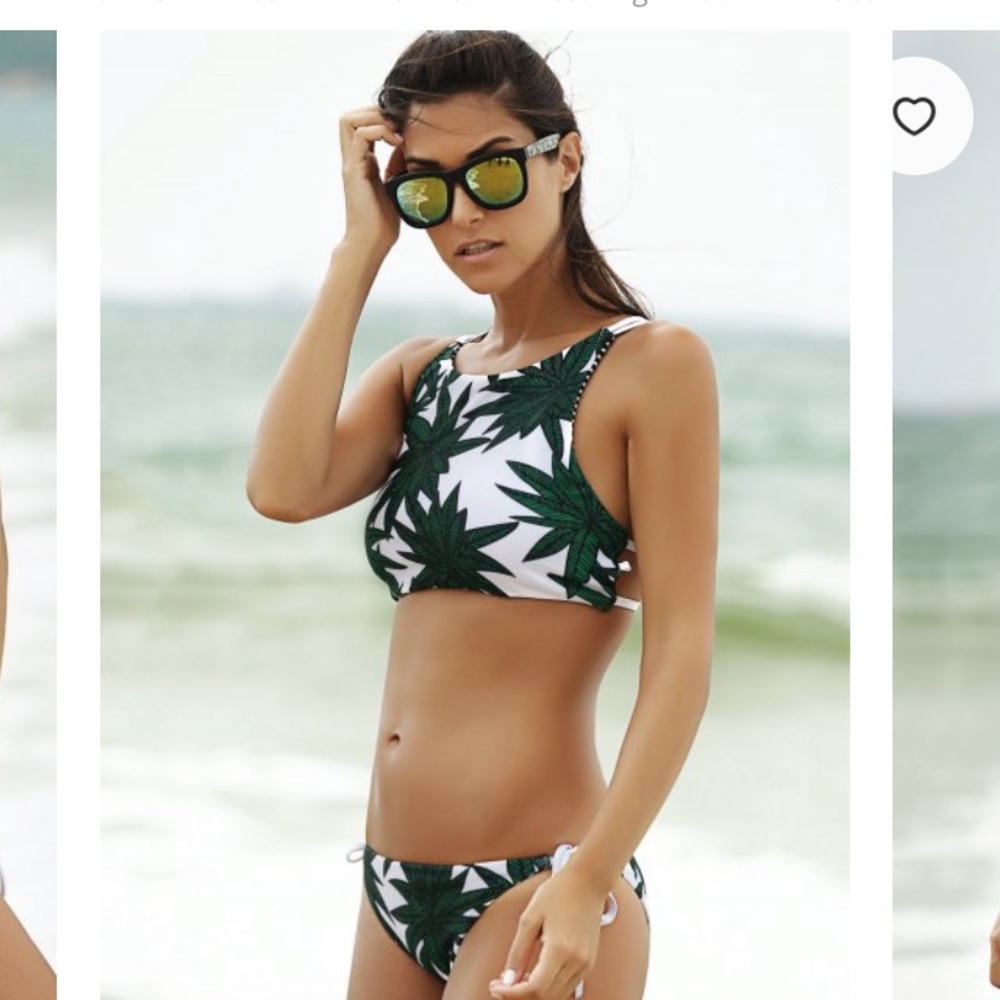 Leaf printed NWOT Zaful Bikini